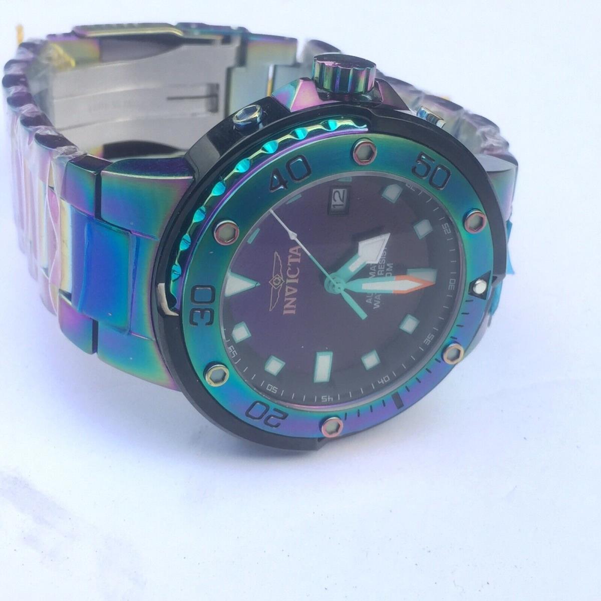 Invicta 24 Jewel Automatic Iridescent Blue Dial