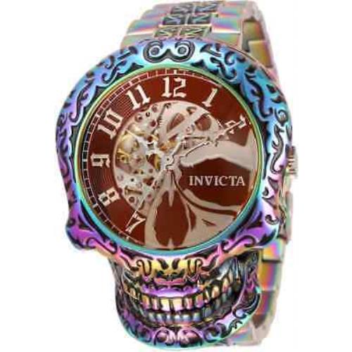 Invicta Artist Skull Automatic Men`s Watch 35110 - Dial: Black and Silver, Band: , Bezel: