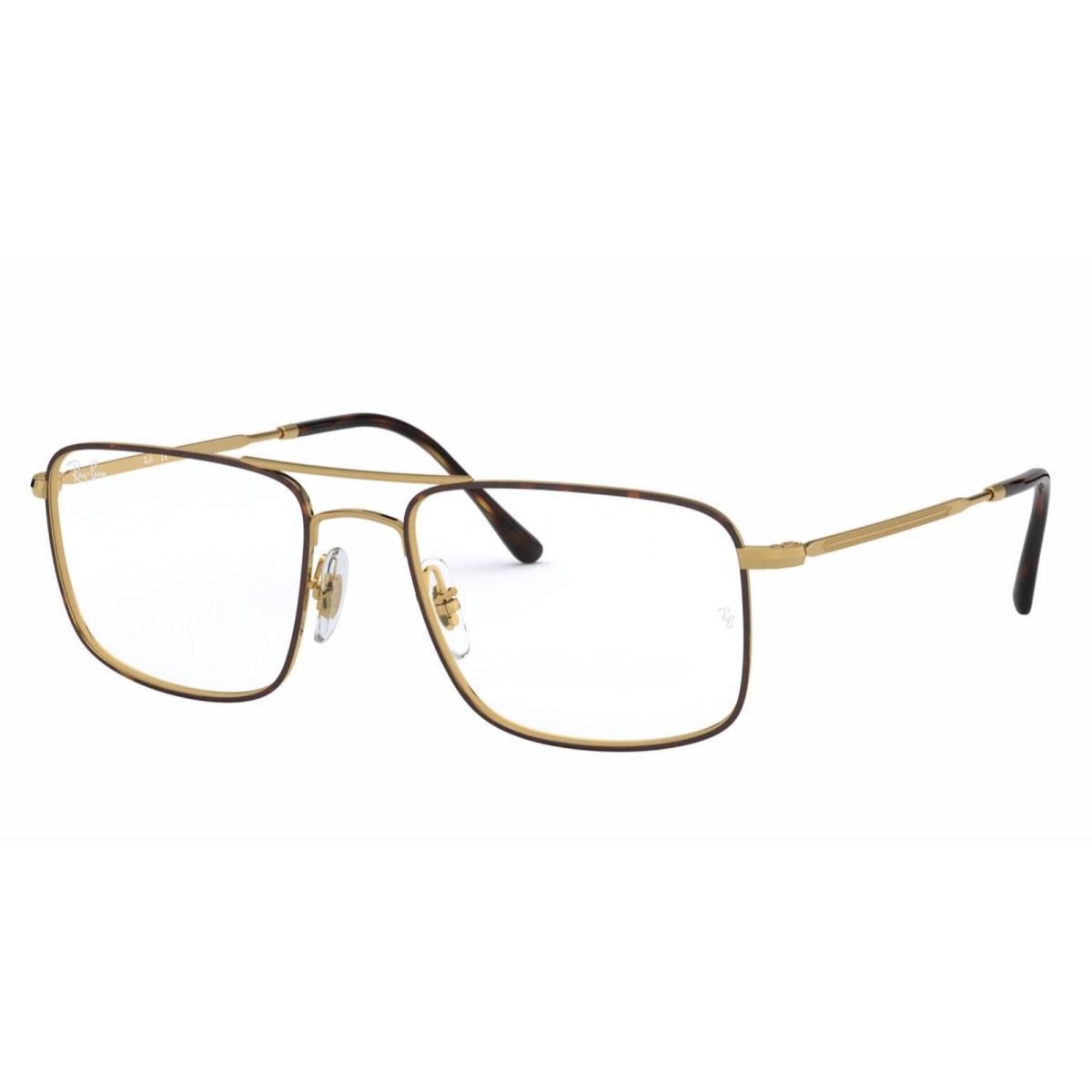 Ray-ban Rx-able Eyeglasses RB 6434 2945 53-18 140 Gold Tortoise Frames - Frame: Gold & Tortoise, Lens: Demos with Logo Imprint