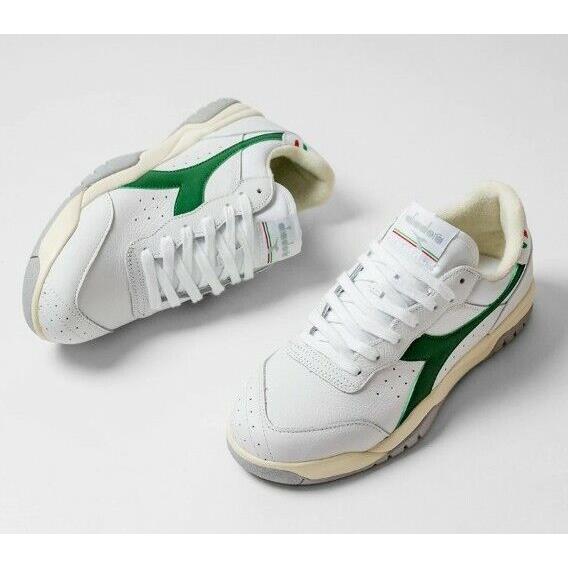 Diadora Maverick H.o.c `fogliage` Men`s Tennis Shoes Green Italy Logo