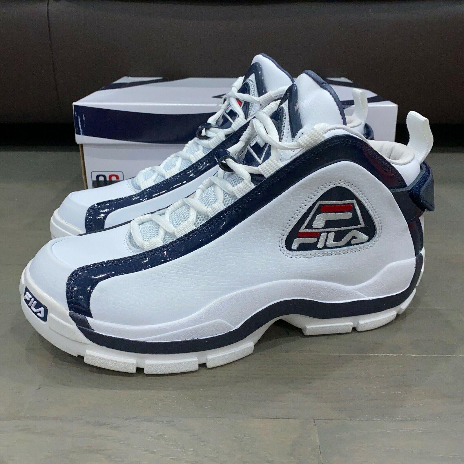 Fila Men`s Size 9 Grant Hill 2 Shoes Sneakers White Navy 18m00569-125