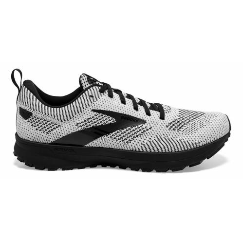 Brooks Revel 5 Men s Running Shoes 1103741D121 White Black Men`s Size 8.5-13