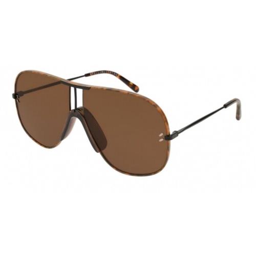 Stella Mccartney SC0137S-003 Havana Black / Dark Brown Tinted Sunglasses