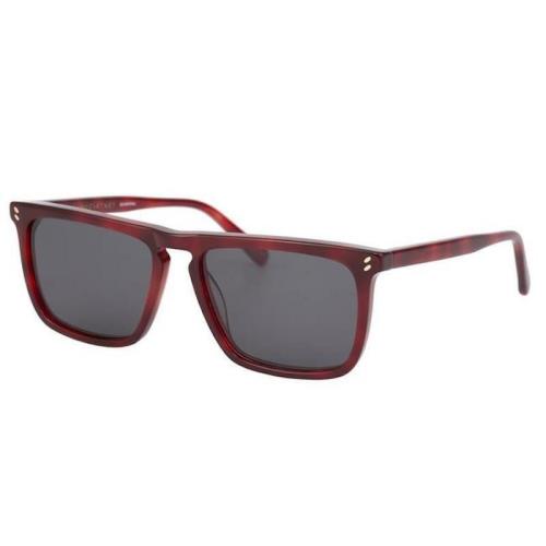 Stella Mccartney SC0135S-004 Shiny Burgundy / Dark Grey Tinted Sunglasses