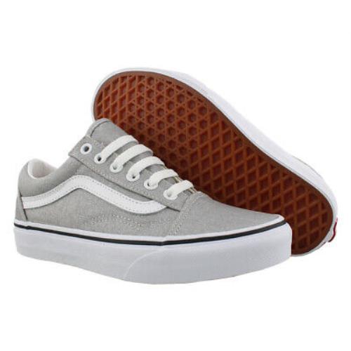 vans old skool silver true white