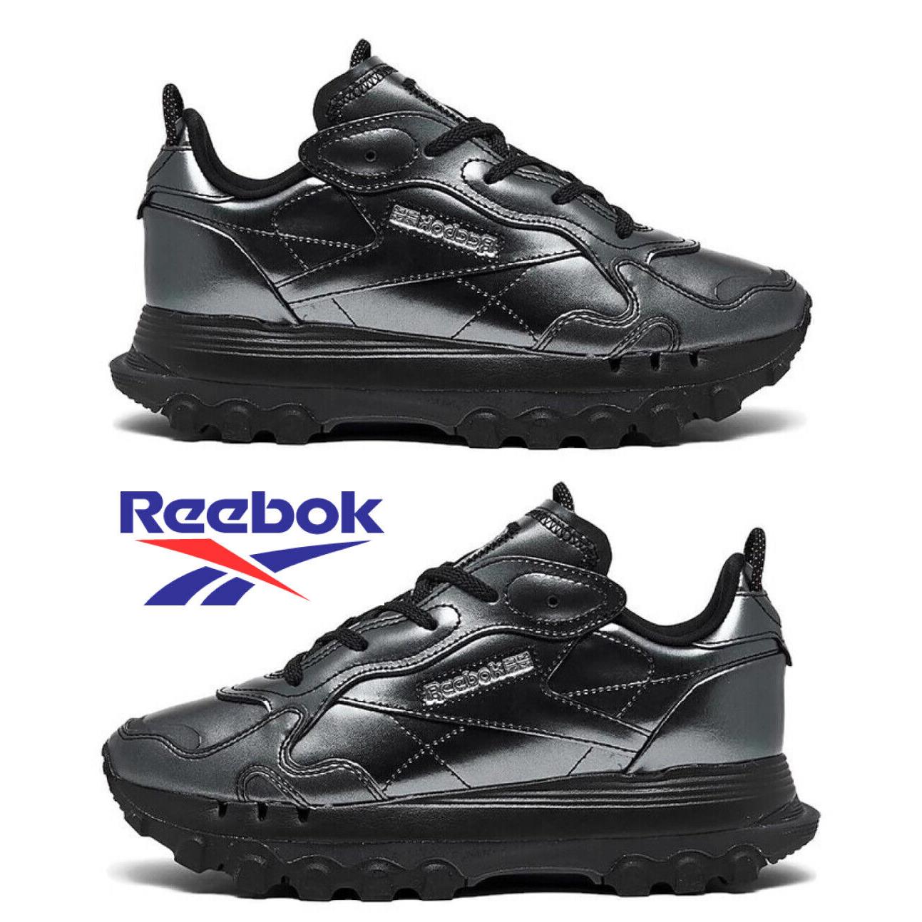 Cardi B X Reebok Classic Leather Women`s Casual Shoes Sport Sneakers Black - Black , Core Black/Core Black/Dark Silver Manufacturer