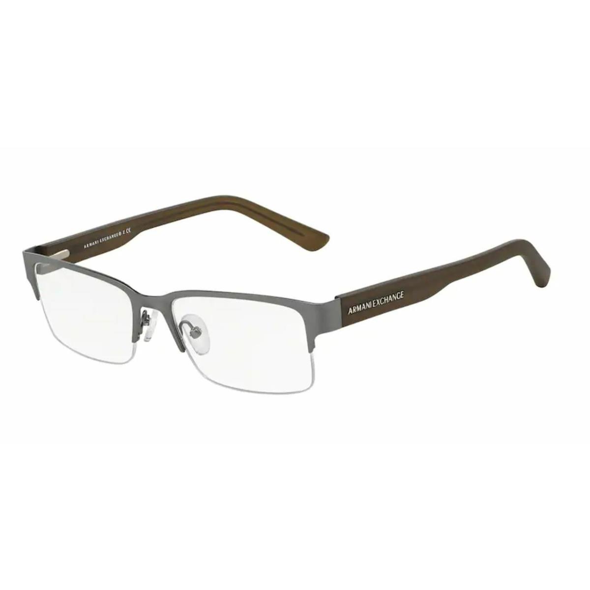 Armani Exchange AX1014 6060 Gunmetal Rectangle 53 mm Men`s Eyeglasses