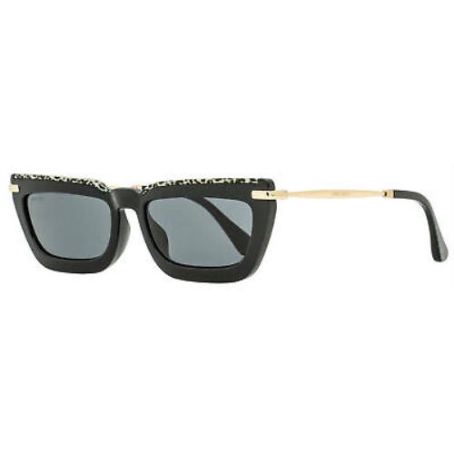 Jimmy Choo Rectangular Sunglasses Vela/g/s FP3IR Black/gold/leopard 55mm