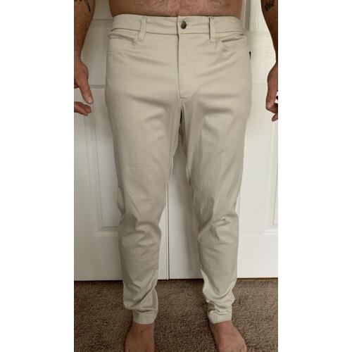 Lululemon Mens Size 32 Abc Pant Slim 34 L Beige Bhgs Cotton Blend Yoga
