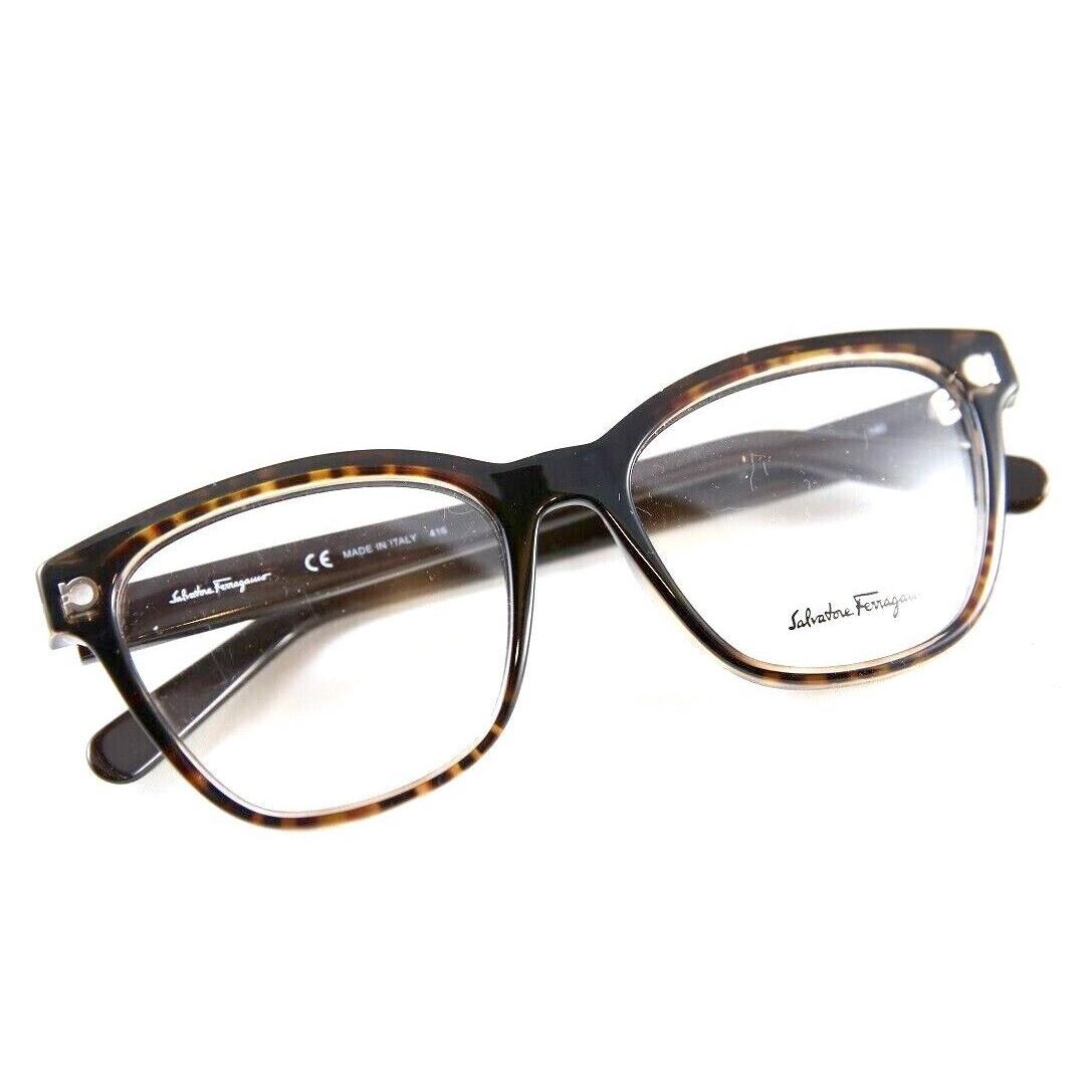 Salvatore Ferragamo eyeglasses  - Clear , Brown Frame 1