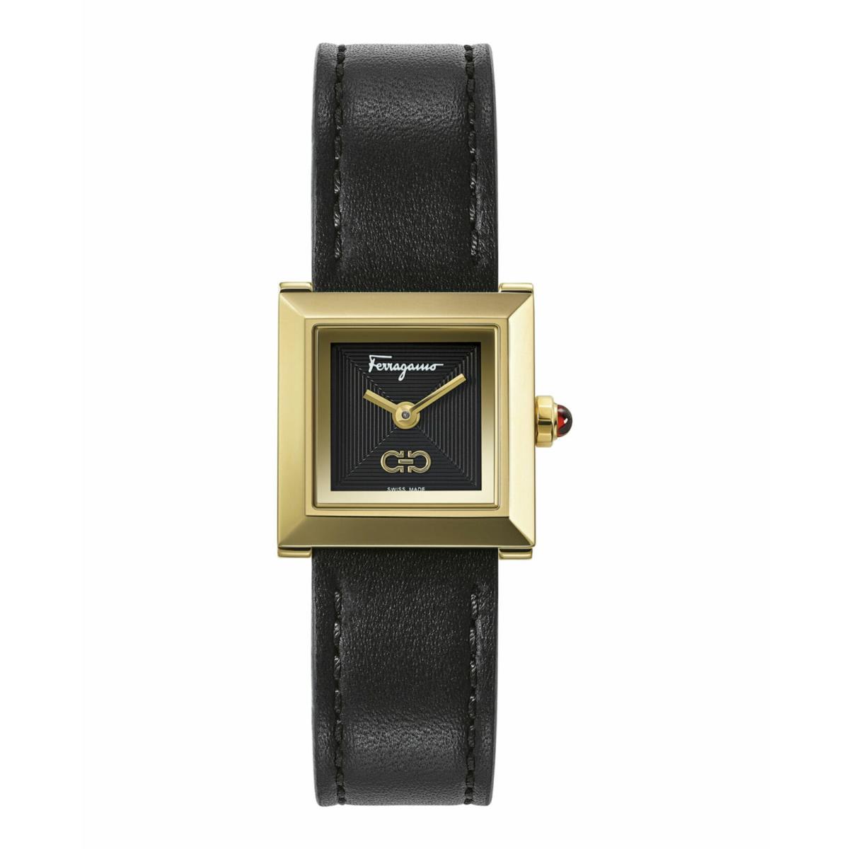 Salvatore Ferragamo Womens Black 19 mm Ferragamo Square Watch SFYC00321