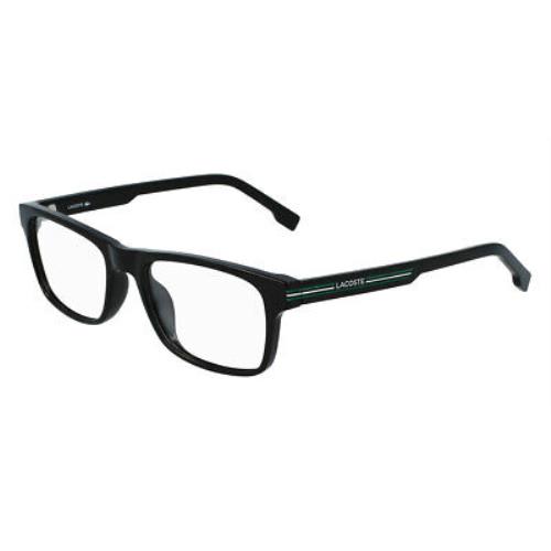 Lacoste L2886 Eyeglasses Men Black Rectangle 55mm