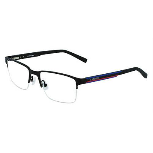 Lacoste L2279 Eyeglasses Men Matte Black Rectangle 55mm