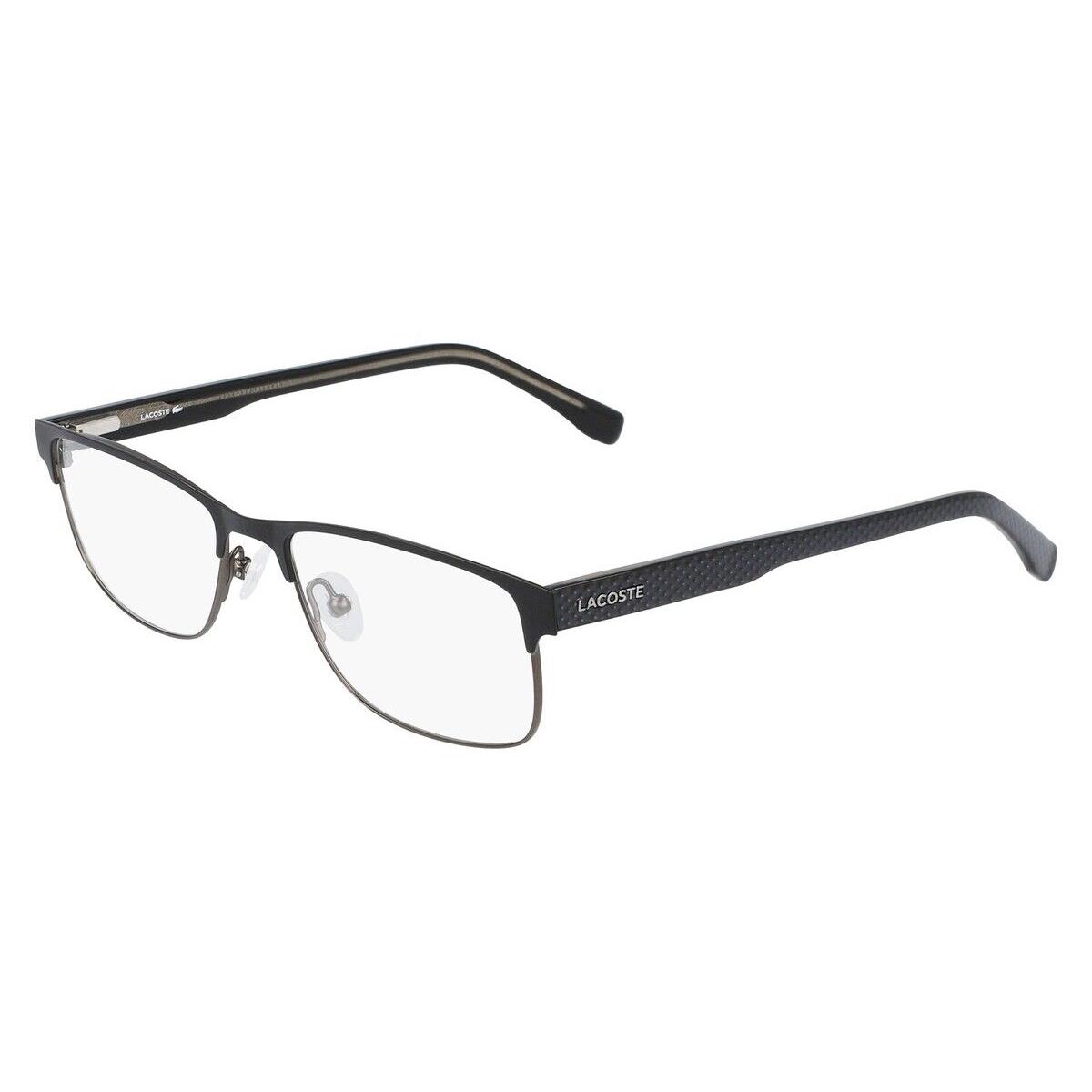 Lacoste L2217 Eyeglasses Men Matte Black Rectangle 54mm