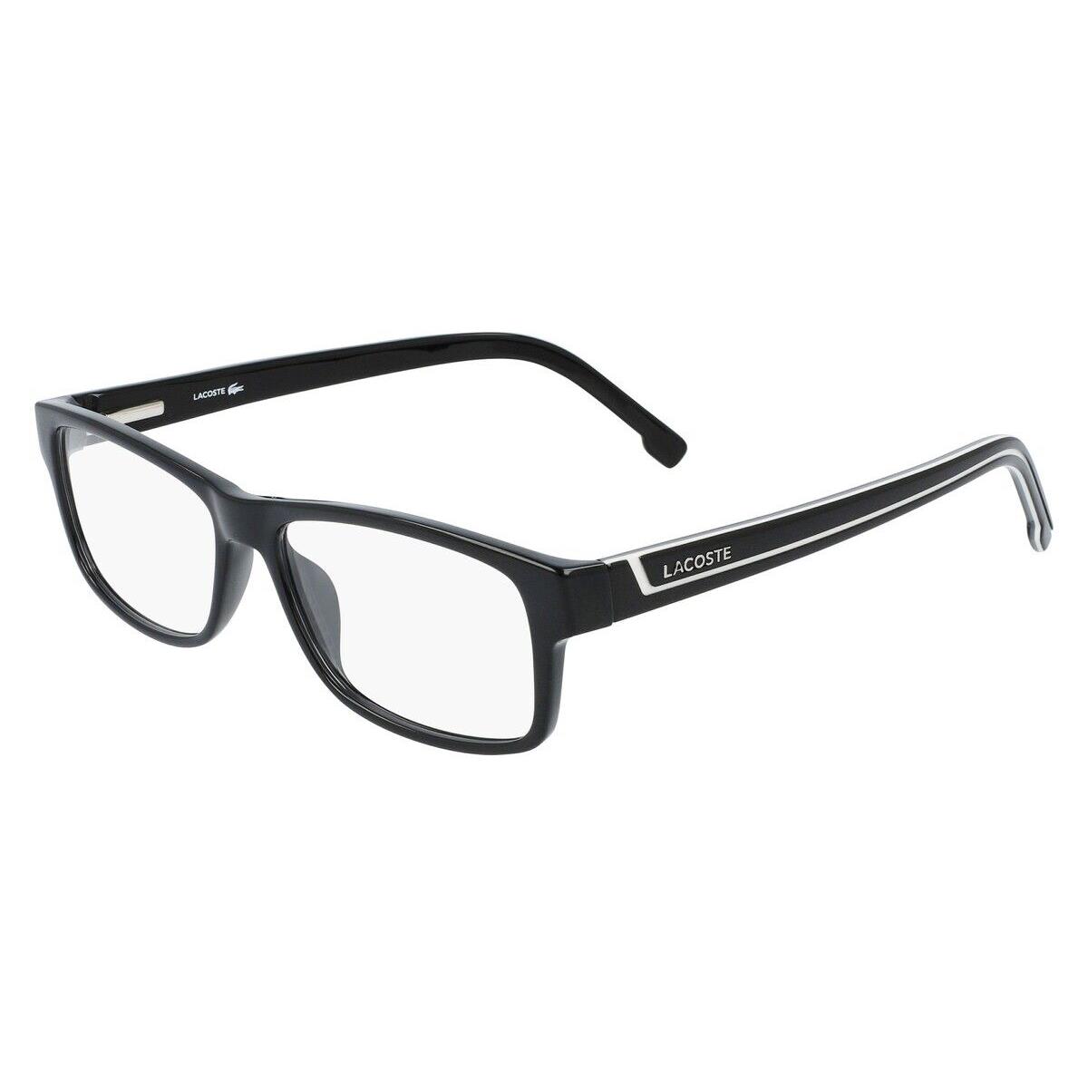 Lacoste L2707 Eyeglasses Men Black Rectangle 53mm