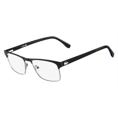 Lacoste L2198 Men Eyeglasses Rectangle Matte Black 55mm