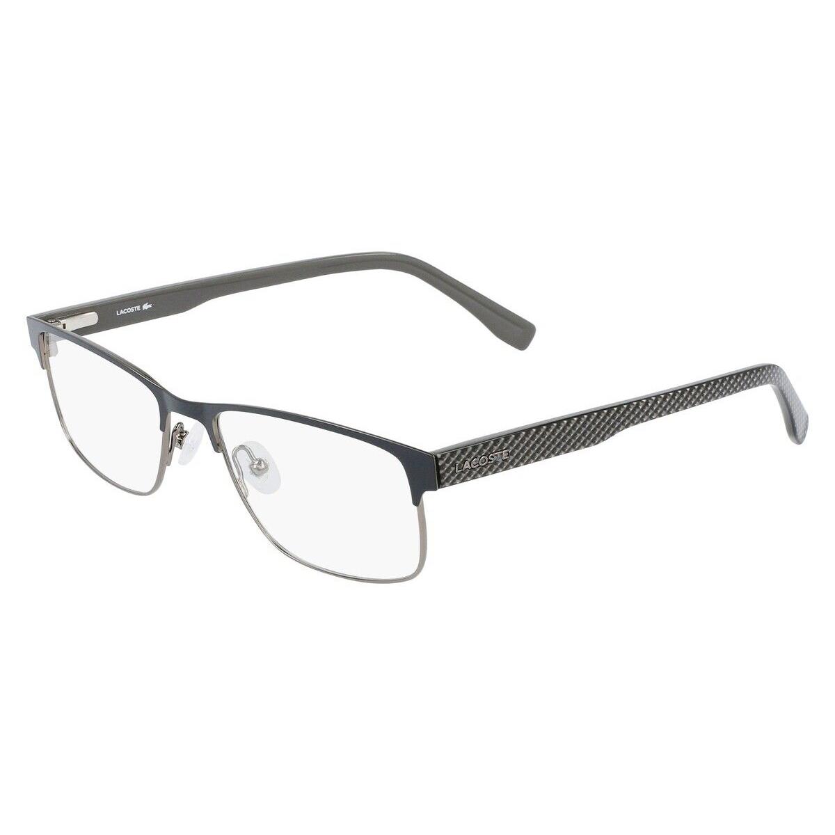 Lacoste L2217 Eyeglasses Men Gunmetal Rectangle 54mm