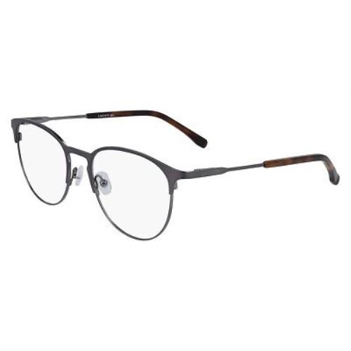 Lacoste L2251 Eyeglasses Unisex Matte Dark Gunmetal Oval 52mm