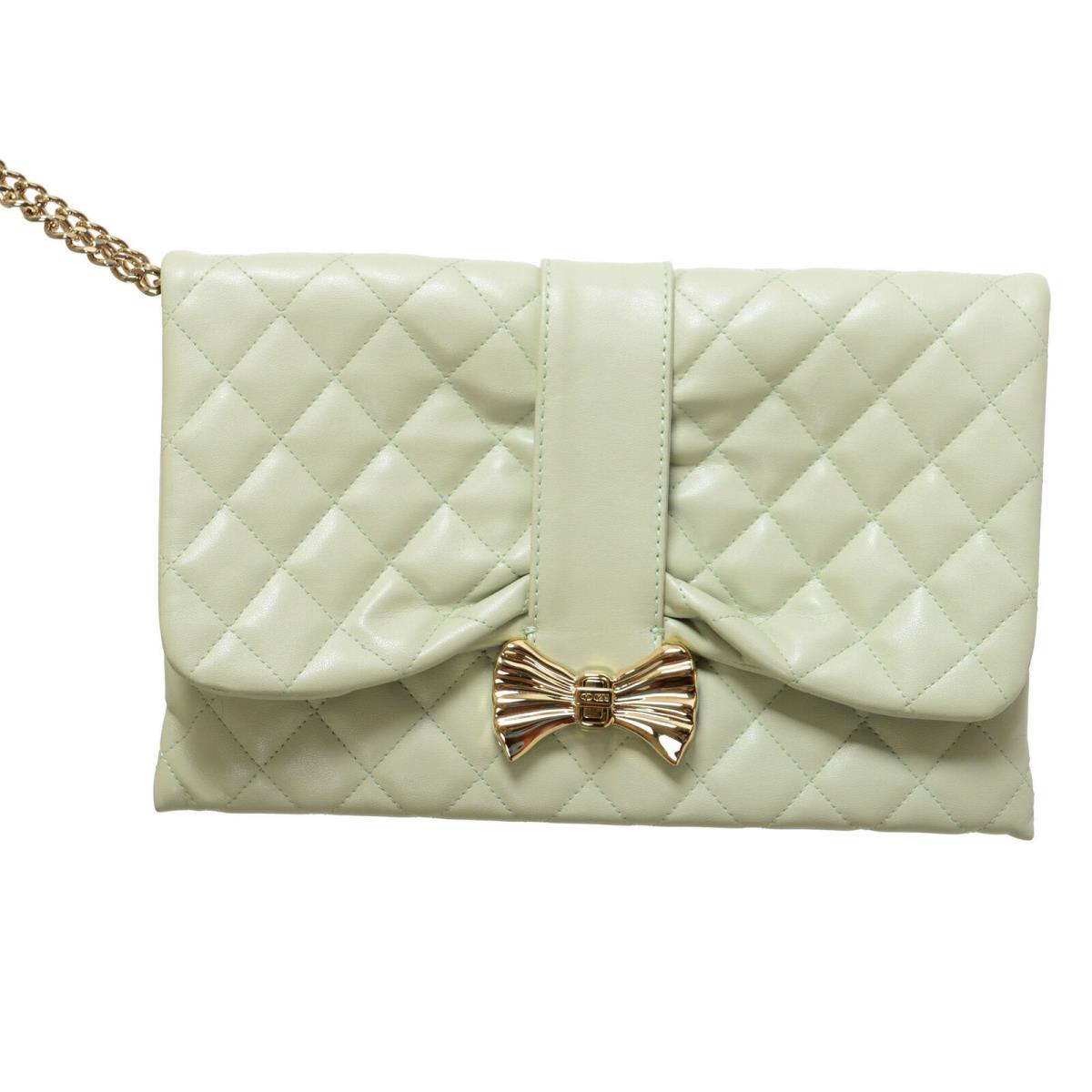 Red Valentino Women`s Mint Green Leather Wristlet Bag Clutch