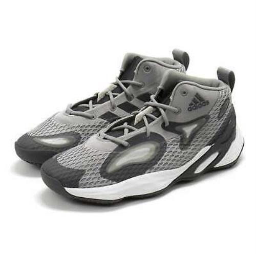 Adidas Exhibit A Mid Basketball Shoe Men s Maroon Sneaker Gray