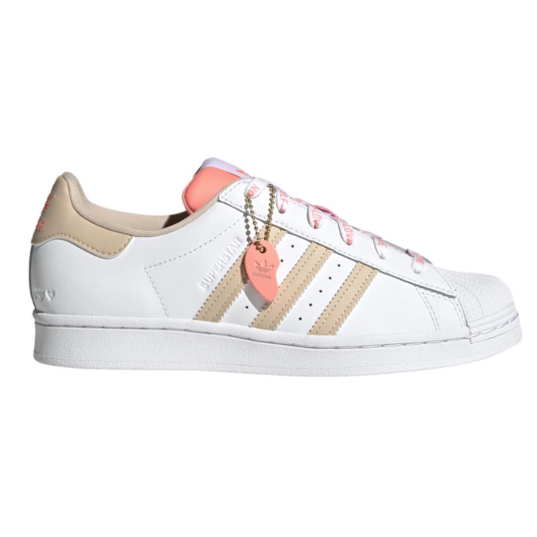 Adidas Originals Superstar Self Love Women`s Sneakers Shoes White 