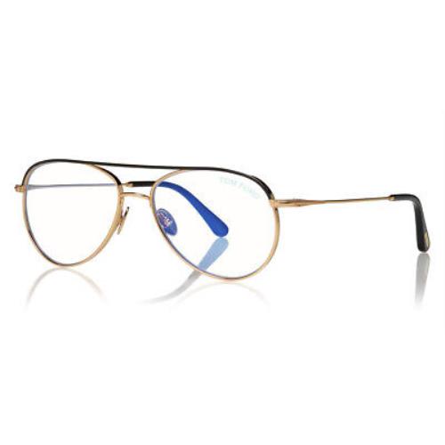 Tom Ford FT 5693-B 030 Eyeglasses Shiny Gold Frame 57mm