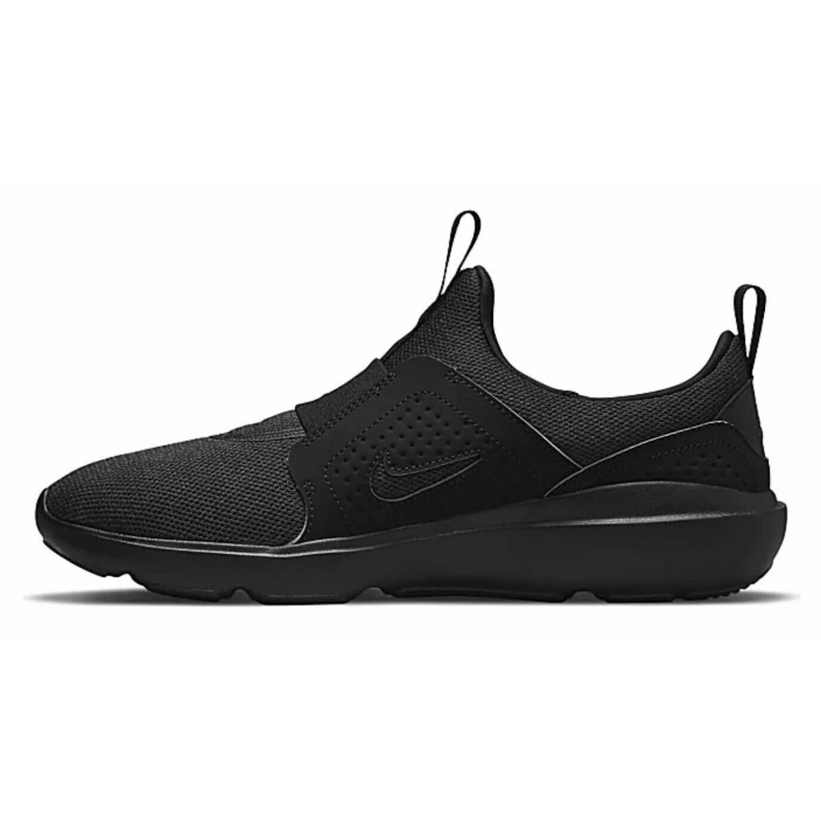 Nike Men`s Ad Comfort Sneakers Slip On Work Casual Shoes Triple Black All Sizes