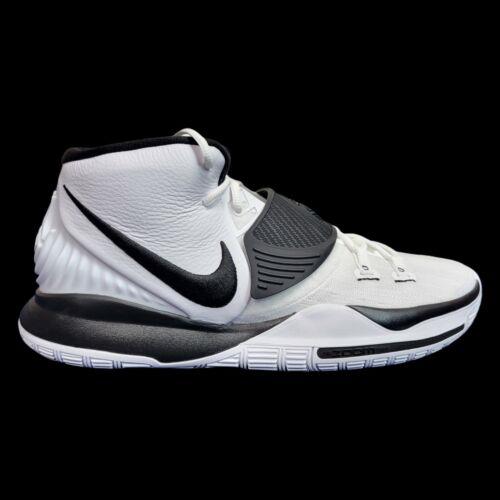 Nike Mens 12 15 Kyrie 6 TB Promo Basketball Shoes White Black CW4142-101