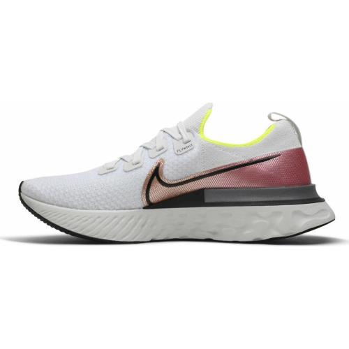 nike react infinity run flyknit platinum tint black pink blast