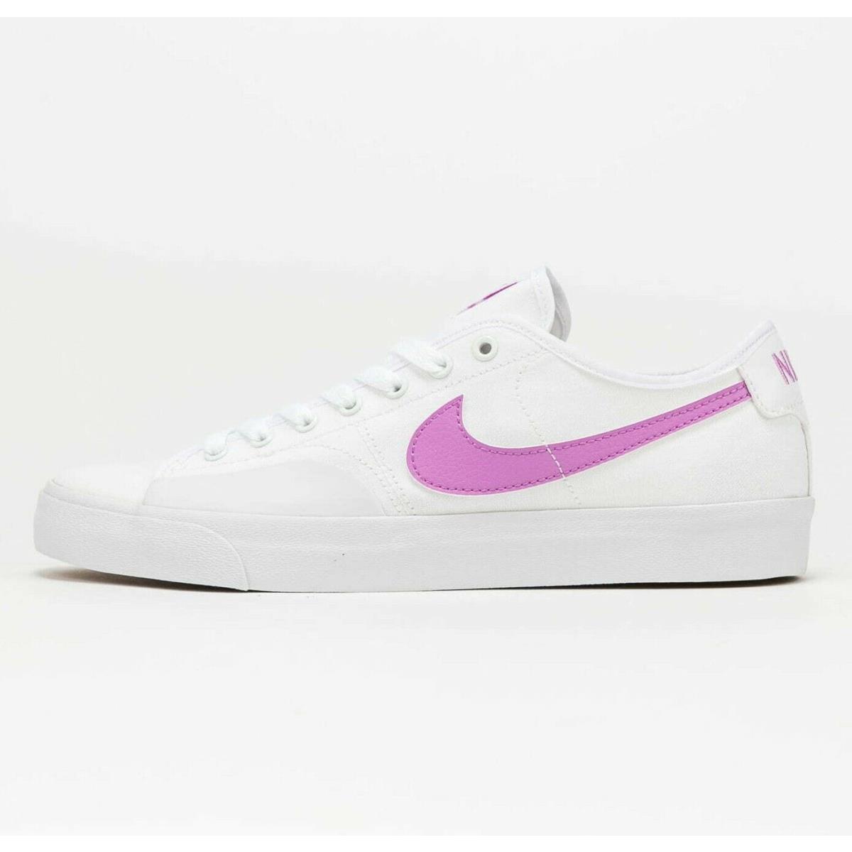 nike sb blzr court shoes white fuchsia glow white white