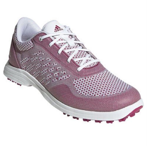 Adidas Women`s Alphaflex Sport Spikeless Golf Shoes 7 Medium Berry/white