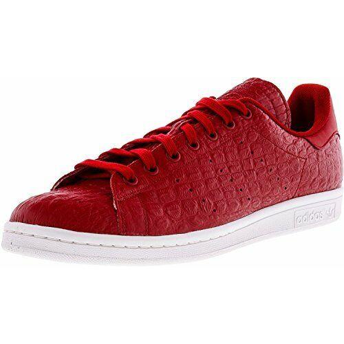 Adidas Men`s Originals Stan Smith Tennis Shoes Red Reptile Unisex AQ2729 Rare 8