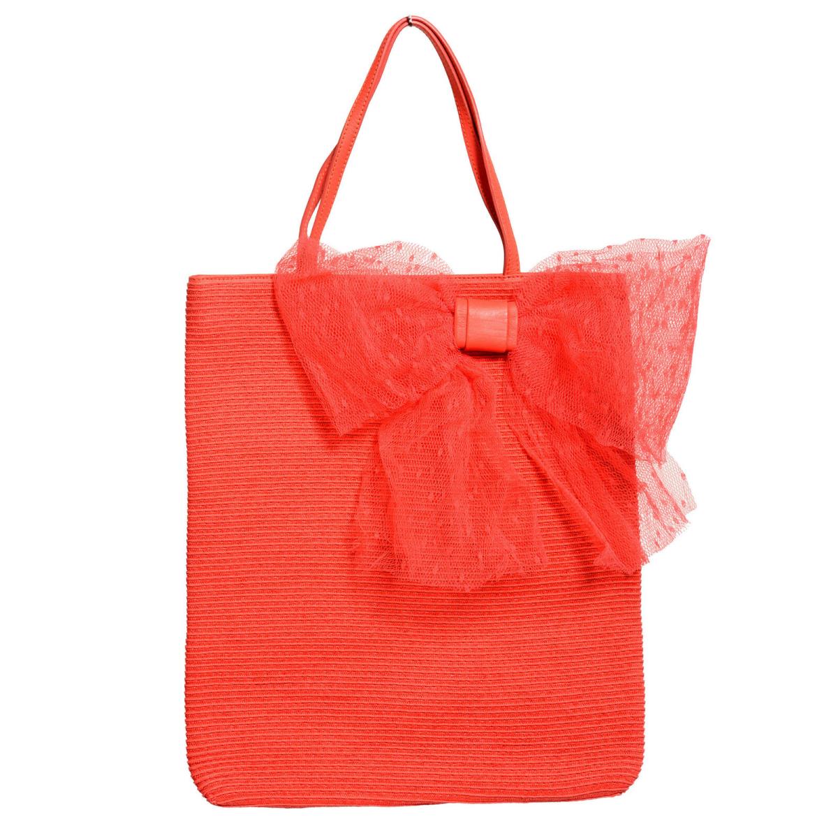 Red Valentino Women`s Coral Pink Tote Handbag Shoulder Bag