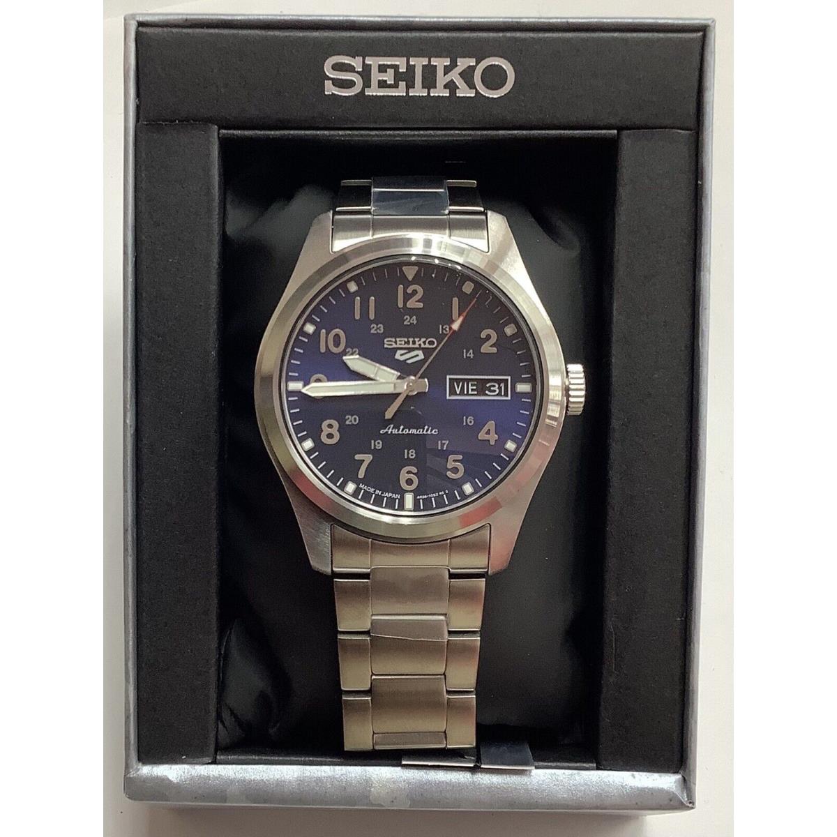 Seiko Men`s 5 Sport Series Blue Dial Stainless Steel Automatic Watch SRPG29