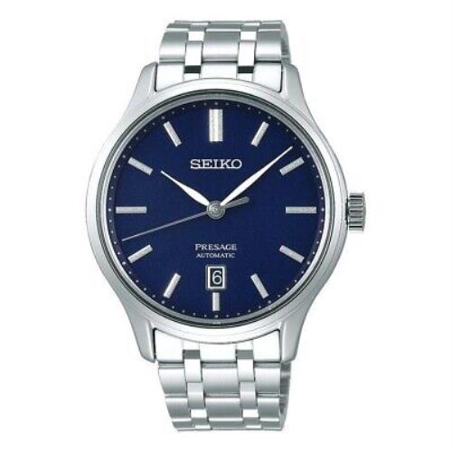 Seiko Presage Automatic Dress Watch Sapphire Crystal Blue Dial