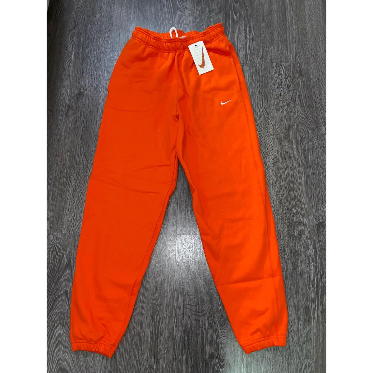 Nike Made in Usa Fleece Pants Joggers Sweatpants CQ4005-891 Orange Mens S