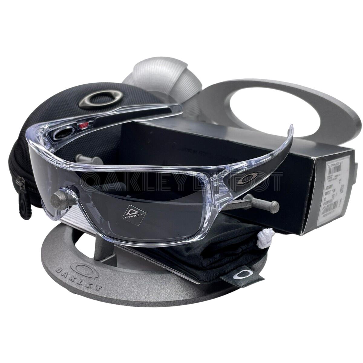 Oakley Turbine Rotor 009307 Polished Clear/prizm Grey Sunglasses 57 - Frame: POLISHED CLEAR, Lens: GREY