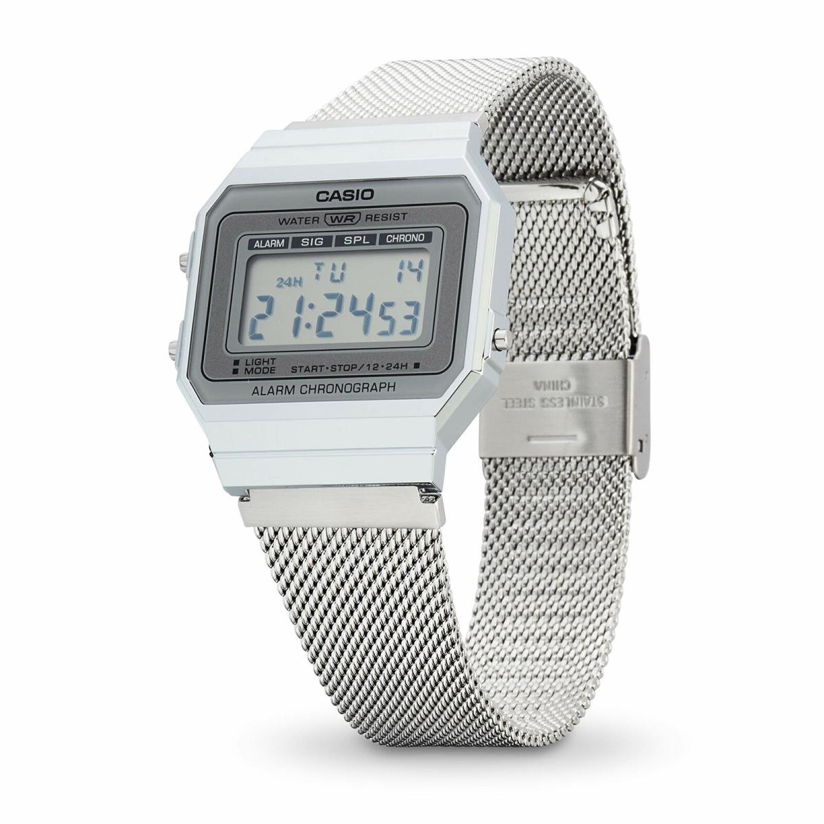 Casio Collection Watch A700WEM-7AEF Unisex Silver Stopwatch