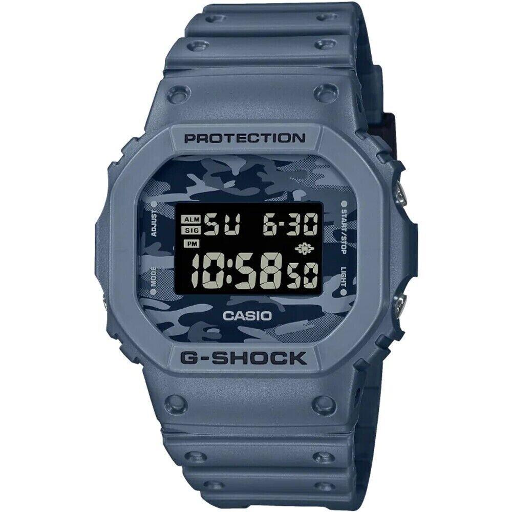 Casio G-shock DW5600CA-2 Camouflage Motif Blue Digital 200m Men`s Watch