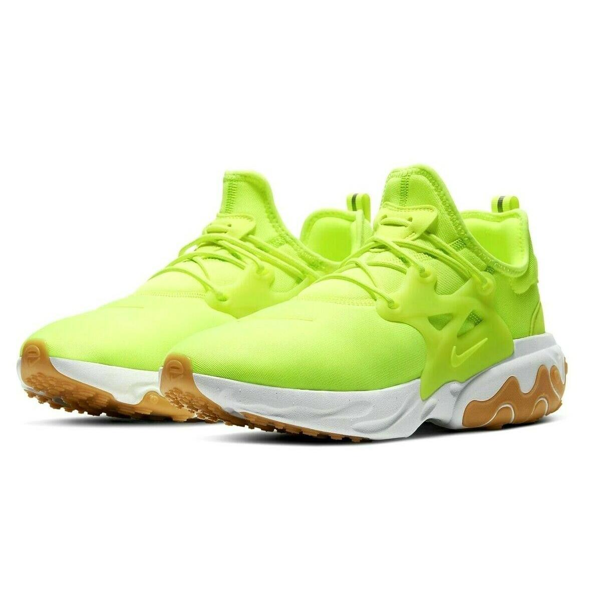 Nike React Presto Mens Size 9 Sneaker Shoes AV2605 702 Volt White Gum