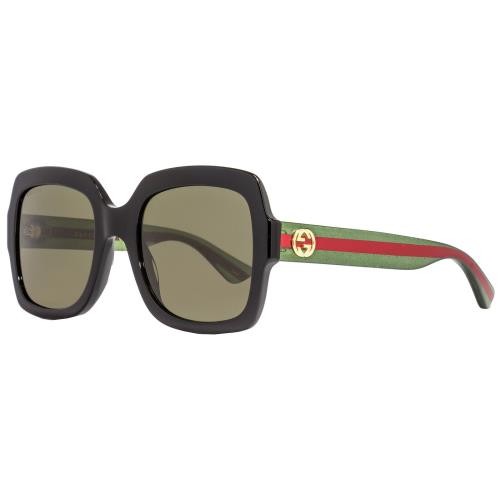 Gucci Square Sunglasses GG0036SN 002 Black/green/red 54mm 0036