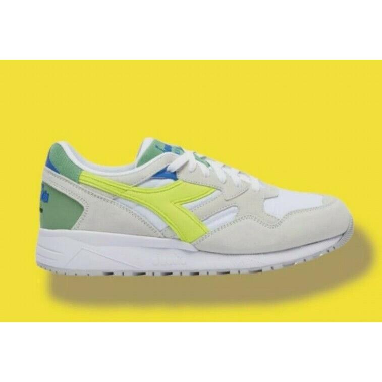 Diadora N9002 White Volt Green Italy C2416 Men`s Running Shoes