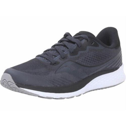 Saucony Boy`s Ride-14 Sneakers Lace Up Running Shoes Charcoal/black