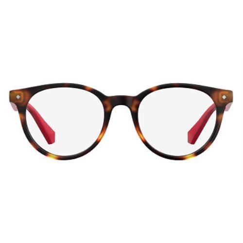 Polaroid D 814 Eyeglasses Kids 0O63 Havana Red Oval 45mm