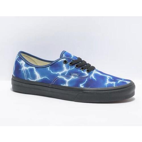 Vans Authentic Lightning Blue Black Skate Shoes