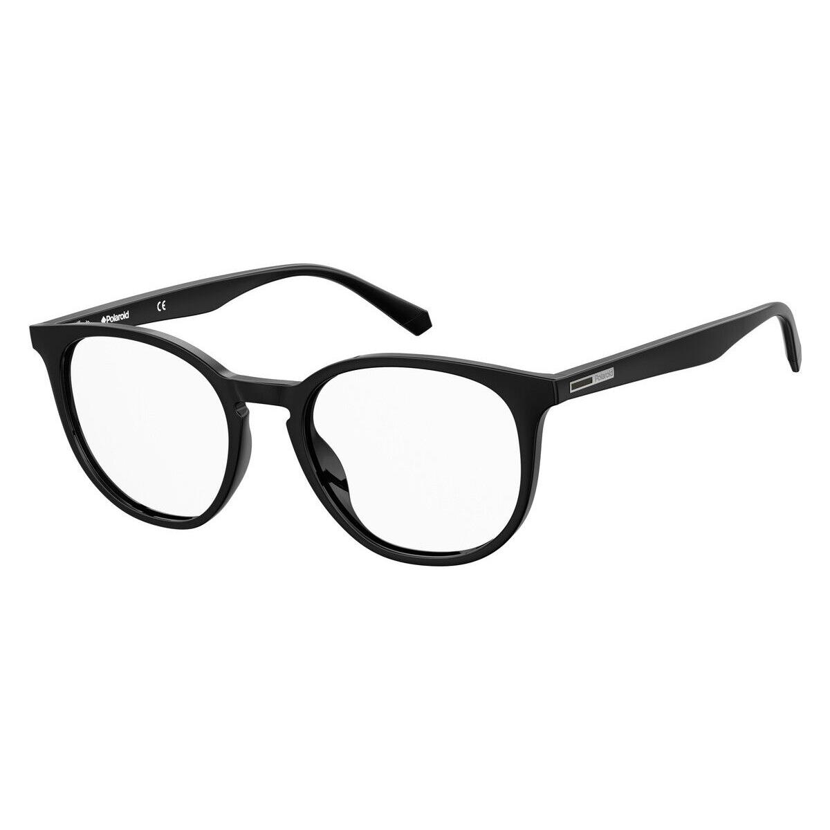 Polaroid D 381 Eyeglasses Unisex 0807 Black Square 51mm