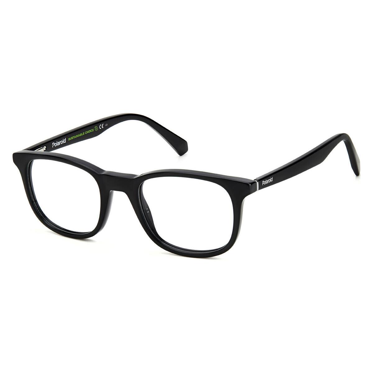 Polaroid D 424 Eyeglasses Men Black Square 50mm