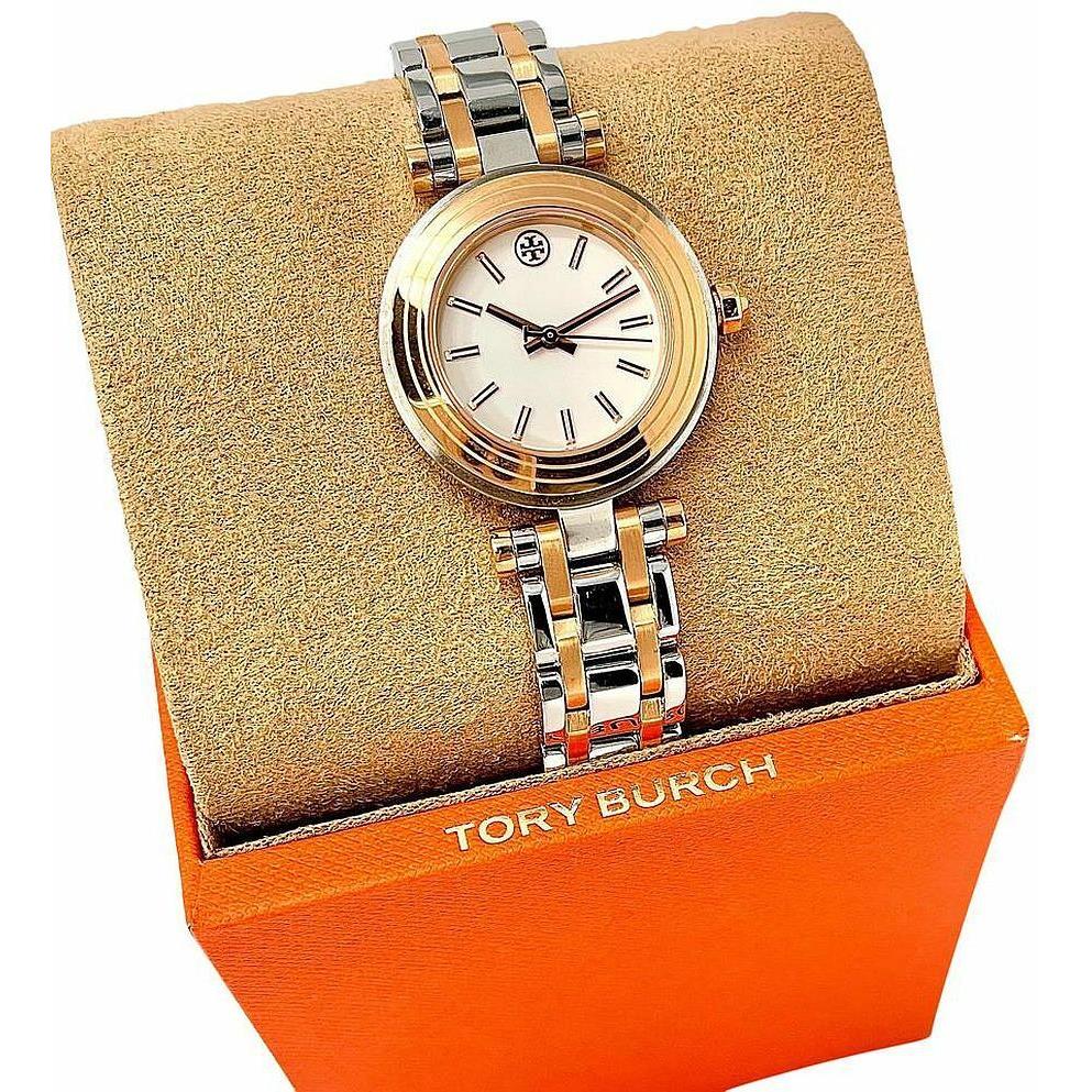 Tory Burch watch CLASSIC - White Dial, Silver Band, Silver Bezel 2
