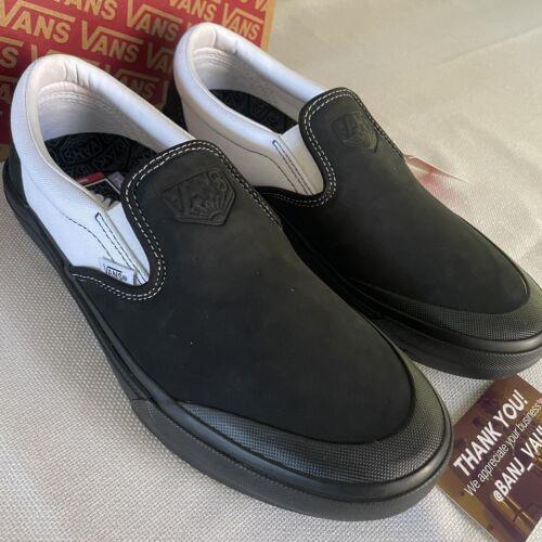 Vans Mens Size 11.5 Bmx Slip On Pro Pop Cush Shoes - Dak Roche Black White