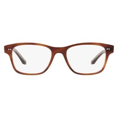 Giorgio Armani AR7195 Eyeglasses Men Striped Brown Rectangle 55mm ...